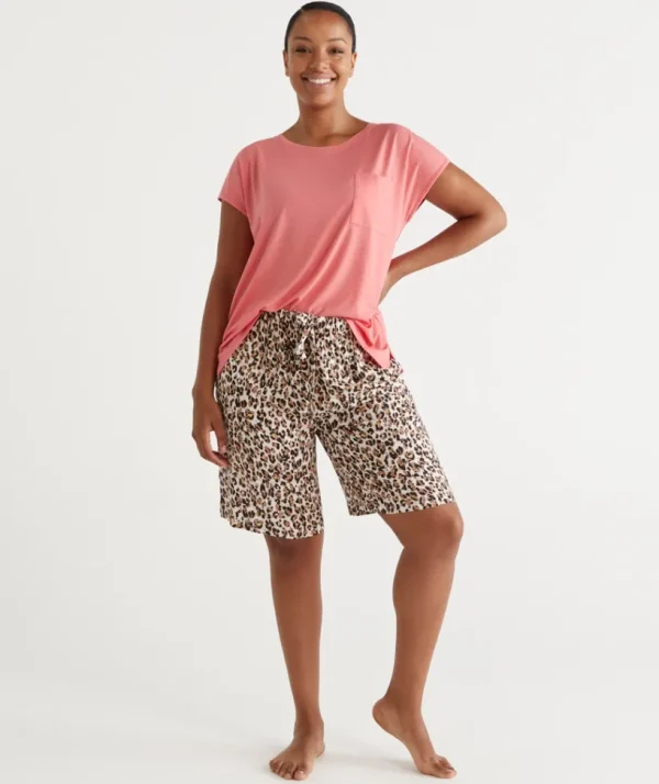 Sussan Animal Print Bermuda Short-Women Pyjama Bottoms