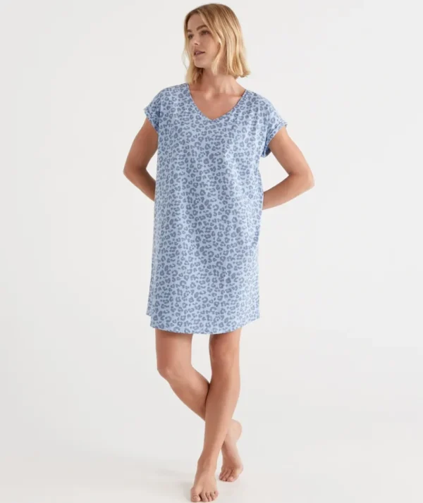 Sussan Australian Cotton Animal V Neck Nightie-Women Nighties