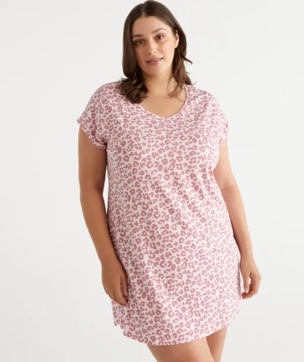 Sussan Australian Cotton Animal V Neck Nightie-Women Nighties