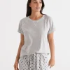 Sussan Australian Cotton Contrast Pyjama Top-Women Pyjama Tops