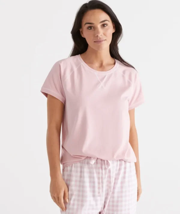 Sussan Australian Cotton Contrast Pyjama Top-Women Pyjama Tops