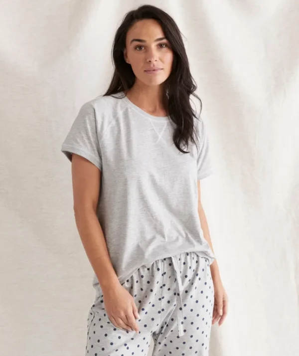 Sussan Australian Cotton Contrast Pyjama Top-Women Pyjama Tops