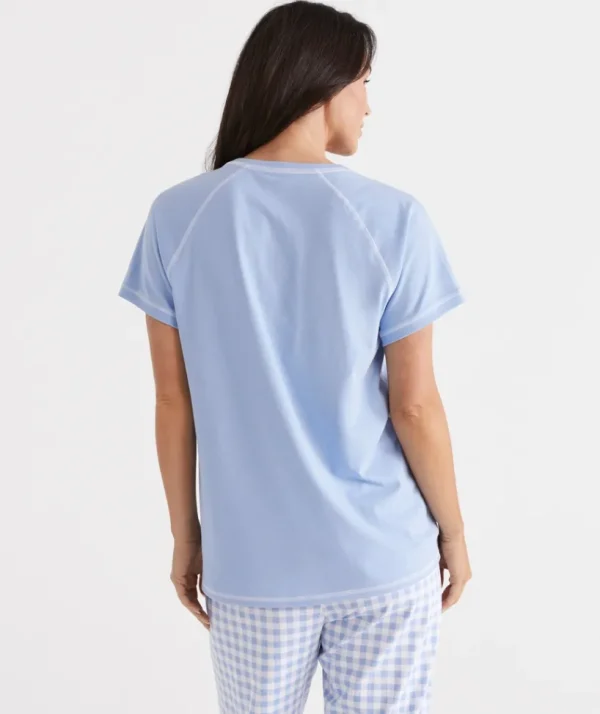 Sussan Australian Cotton Contrast Pyjama Top-Women Pyjama Tops
