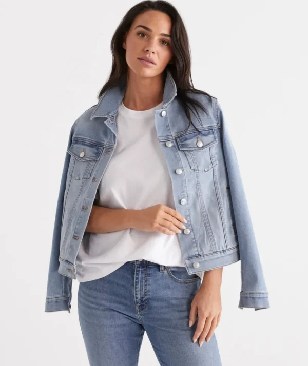 Sussan Australian Cotton Denim Jacket-Women Jackets & Coats