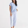 Sussan Australian Cotton Gingham ¾ Pyjama Pant-Women Pyjama Bottoms