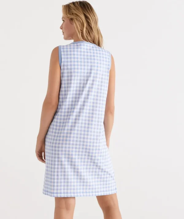 Sussan Australian Cotton Gingham Sleeveless Nightie-Women Nighties