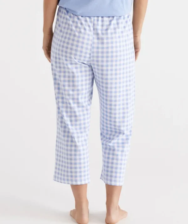 Sussan Australian Cotton Gingham ¾ Pyjama Pant-Women Pyjama Bottoms