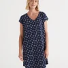 Sussan Australian Cotton Heart V Neck Nightie-Women Nighties