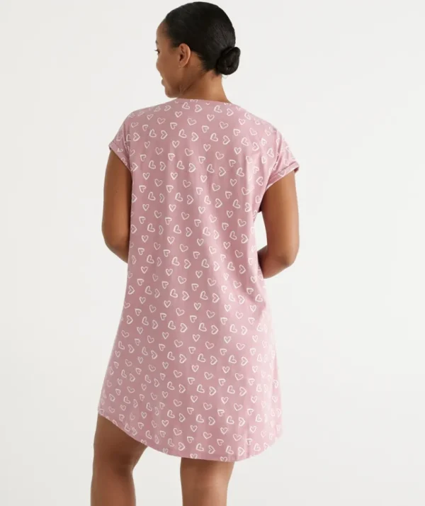 Sussan Australian Cotton Heart V Neck Nightie-Women Nighties