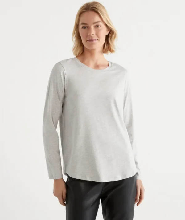 Sussan Australian Cotton Long Sleeve Tee-Women T-Shirts & Tanks