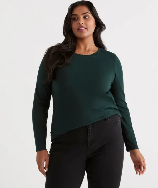 Sussan Australian Cotton Long Sleeve Tee-Women T-Shirts & Tanks