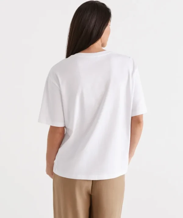 Sussan Australian Cotton Relaxed Tee-Women T-Shirts & Tanks