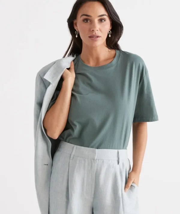 Sussan Australian Cotton Relaxed Tee-Women T-Shirts & Tanks