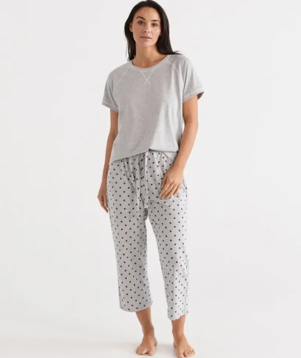 Sussan Australian Cotton Spot ¾ Pyjama Pant-Women Pyjama Bottoms