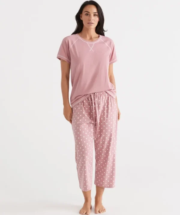 Sussan Australian Cotton Spot ¾ Pyjama Pant-Women Pyjama Bottoms