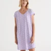 Sussan Australian Cotton Spot V Neck Nightie-Women Nighties