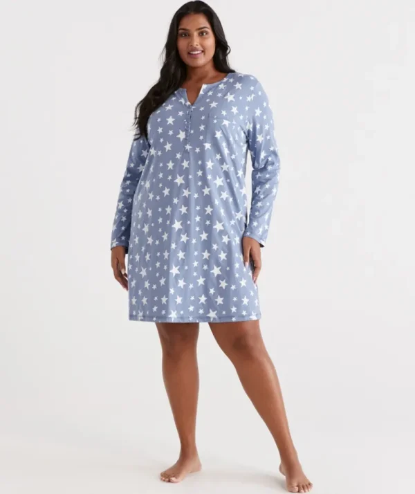 Sussan Australian Cotton Star Long Sleeve Night-Women Nighties