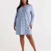 Sussan Australian Cotton Star Long Sleeve Night-Women Nighties