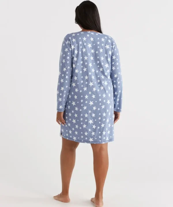 Sussan Australian Cotton Star Long Sleeve Night-Women Nighties