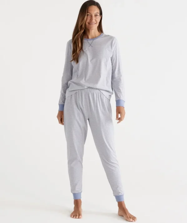 Sussan Australian Cotton Stripe Pyjama Set-Women Pyjama Sets