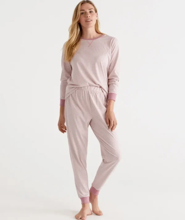 Sussan Australian Cotton Stripe Pyjama Set-Women Pyjama Sets