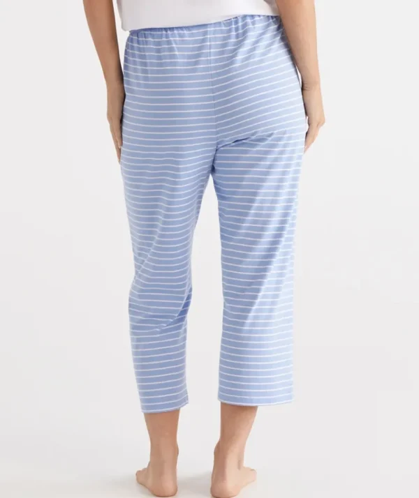 Sussan Australian Cotton Stripe ¾ Pyjama Pant-Women Pyjama Bottoms