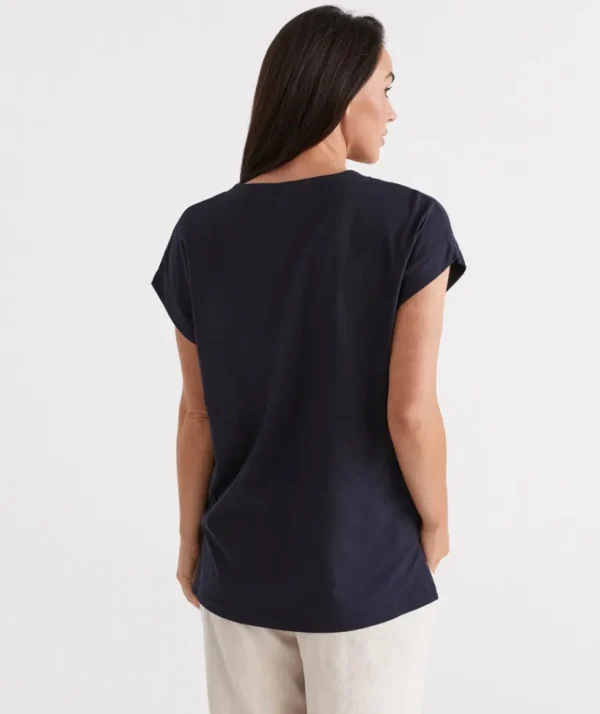 Sussan Australian Cotton V-Neck Tee-Women T-Shirts & Tanks