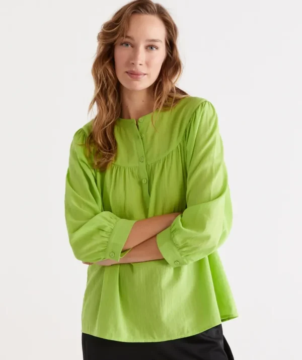 Sussan Australian Cotton Yoke Blouse-Women Shirts