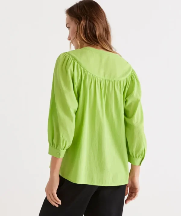 Sussan Australian Cotton Yoke Blouse-Women Shirts