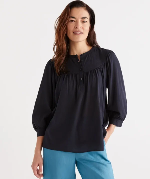 Sussan Australian Cotton Yoke Blouse-Women Shirts