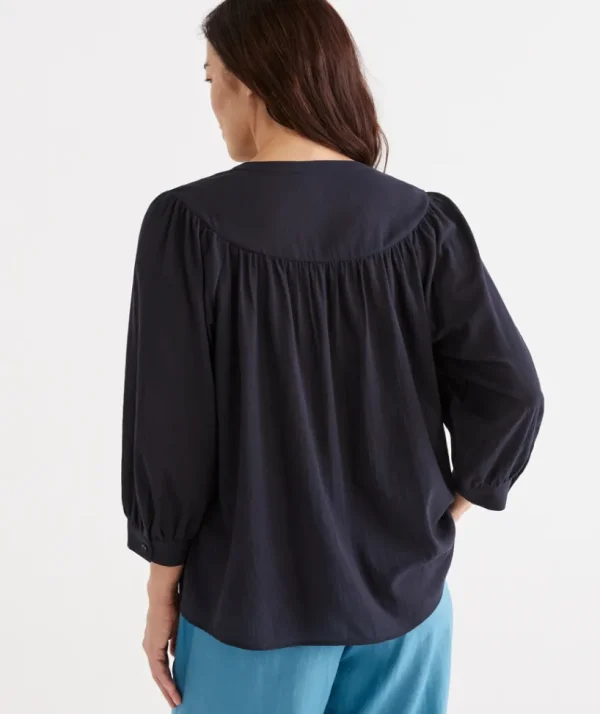 Sussan Australian Cotton Yoke Blouse-Women Shirts