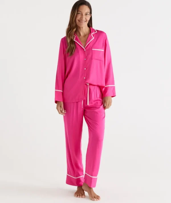 Sussan Bcna Soft Satin Pyjama Set-Women Pyjama Sets