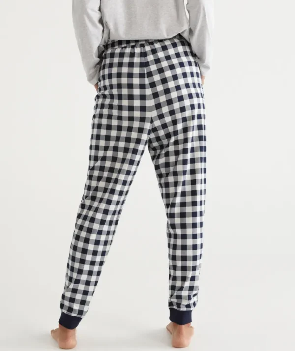 Sussan Check Print Australian Cotton Knit Pyjama Pant-Women Pyjama Bottoms