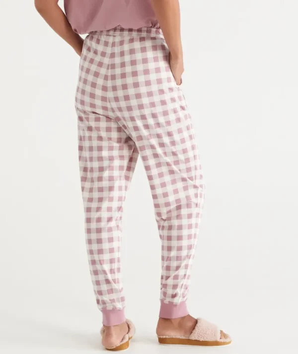 Sussan Check Print Australian Cotton Knit Pyjama Pant-Women Pyjama Bottoms