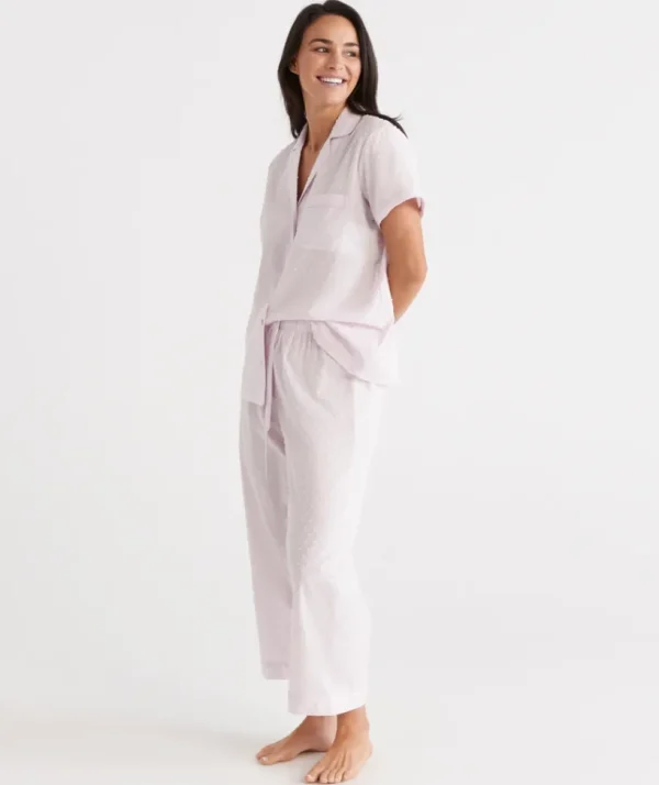 Sussan Cotton Flock Spot Pyjama Set-Women Pyjama Sets