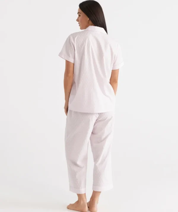 Sussan Cotton Flock Spot Pyjama Set-Women Pyjama Sets