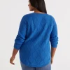 Sussan Cotton Nep Cable Pullover-Women Knitwear