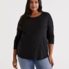 Sussan Crew Drop Shoulder Top-Women Tops