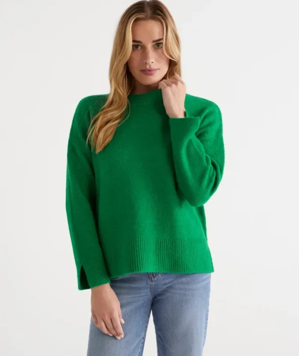 Sussan Crew Neck Lofty Pull Over-Women Knitwear