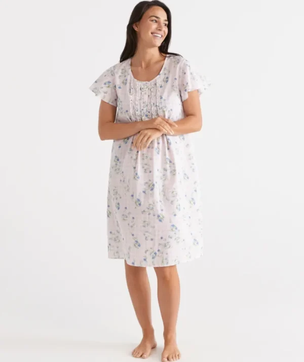 Sussan Ditsy Gingham Nightie-Women Nighties