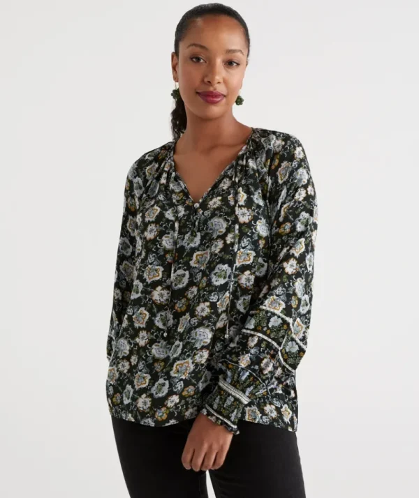 Sussan Etched Petal Top-Women Shirts