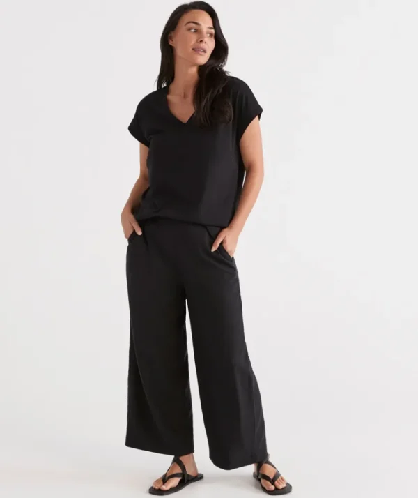 Sussan Flat Front Culotte-Women Pants