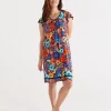 Sussan Floral Flutter Sleeve Nightie-Women Nighties