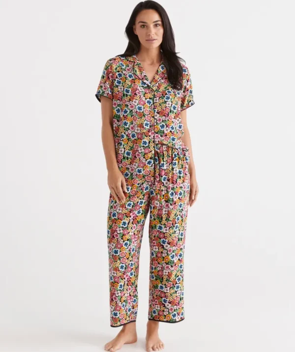 Sussan Floral Relaxed Pyjama Set-Women Pyjama Sets