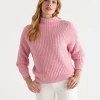 Sussan Funnel Neck Knit Jumper-Women Knitwear