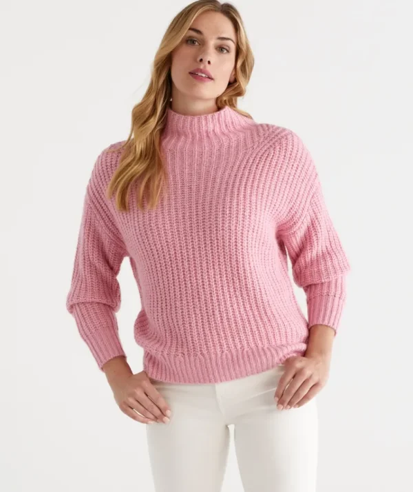 Sussan Funnel Neck Knit Jumper-Women Knitwear