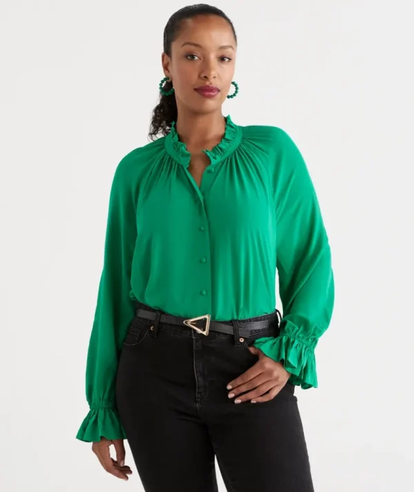 Sussan Gathered Top-Women Shirts