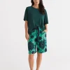 Sussan Green Floral Bermuda Shorts-Women Pyjama Bottoms