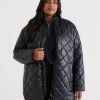 Sussan High Shine Quilted Jacket-Women Jackets & Coats