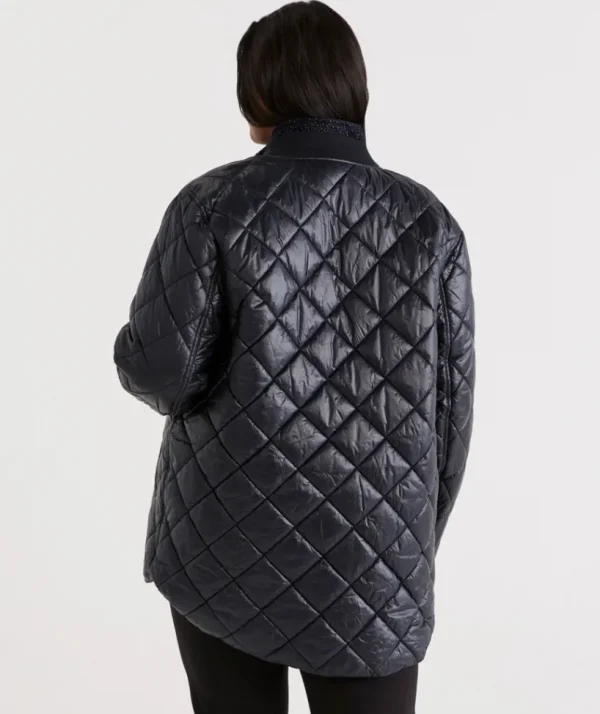 Sussan High Shine Quilted Jacket-Women Jackets & Coats